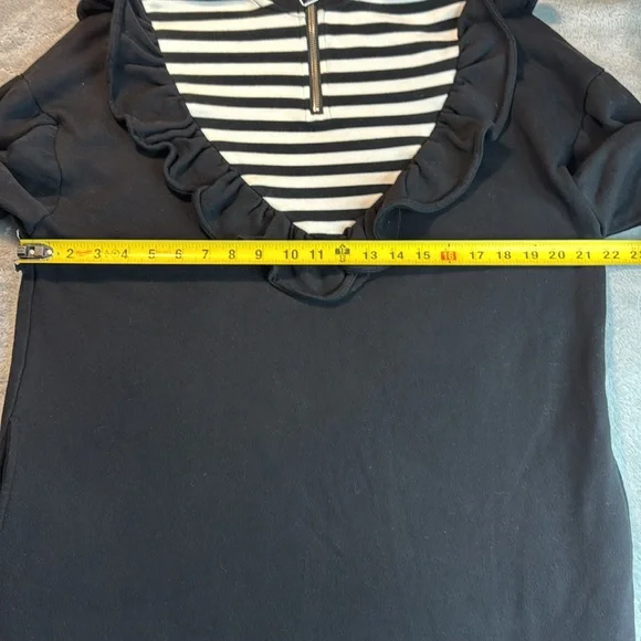NWT Lazy Oaf Ruffle Sweater Dress Black Size Small - Picture 12 of 15